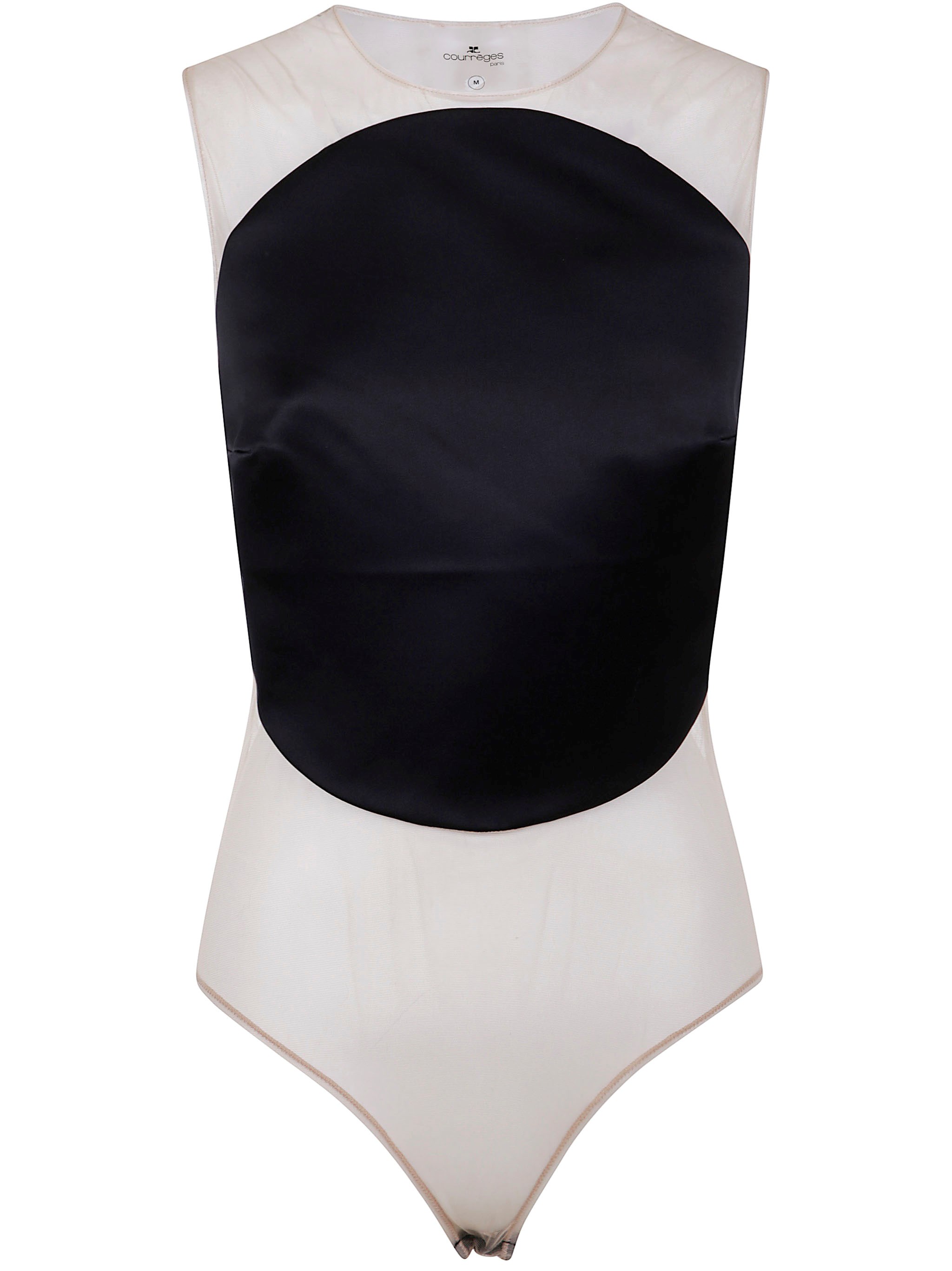 Courreges Illusion circle satin bodysuit available on